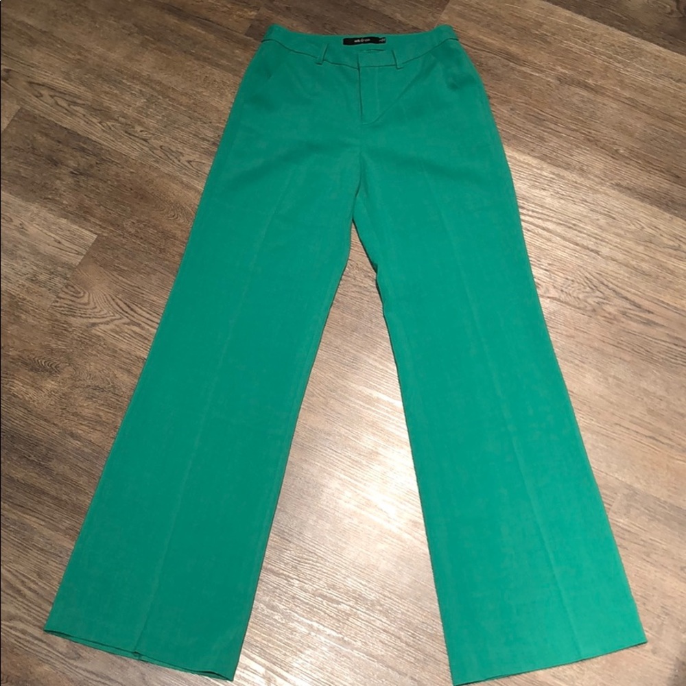 Ark & Co Wide Leg Kelly Green Trousers Size Small